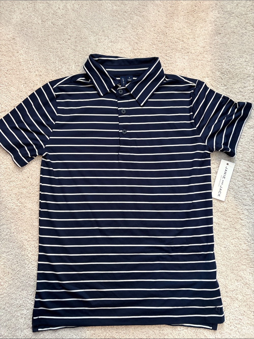 NWT Janie & Jack Striped Polo Shirt, 10